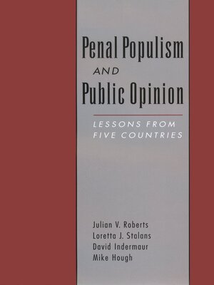 cover image of Penal Populism and Public Opinion